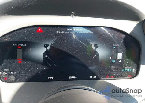 2025 Mclaren Artura Performance/Techlux/Vision z USA, uszkodzony, nr VIN SBM16BEA6SW003220